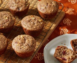 Whole Wheat Cranberry Sauce Muffins